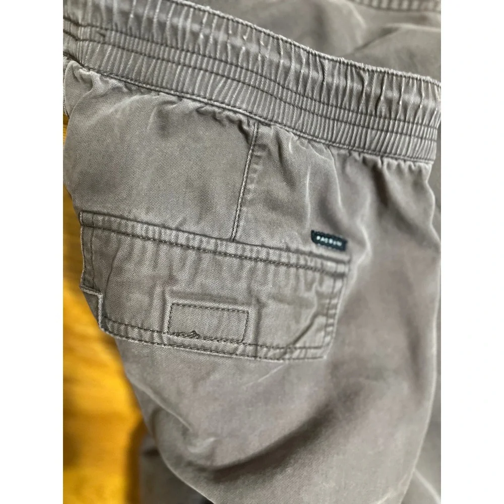 PacSun Cargo Pants Brown Elastic Waist Relaxed Fit Casual Menswear M inseam 28